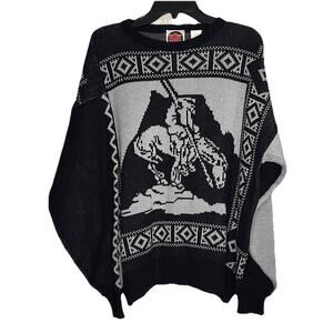 Vintage Miller Outerwear End Of The Trail Native American Sweater Men’s Large